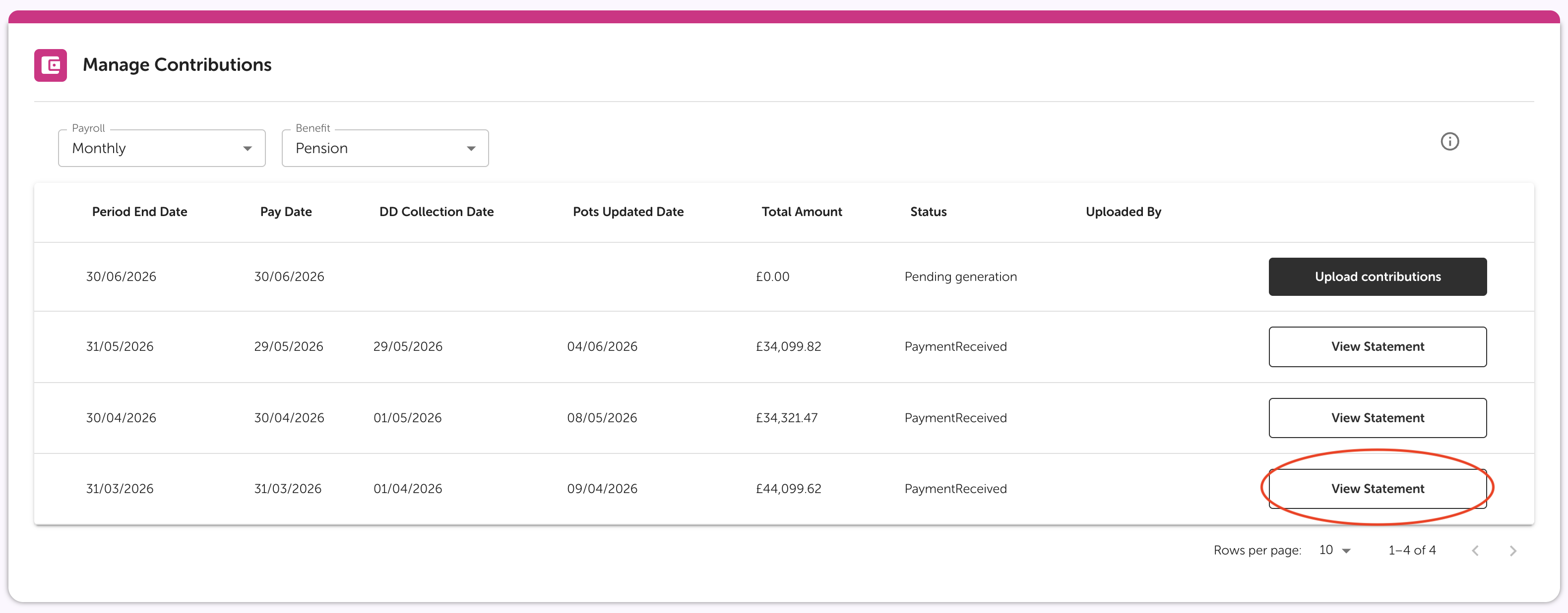 Review upload amounts