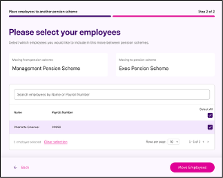 Screenshot of Employer Portal