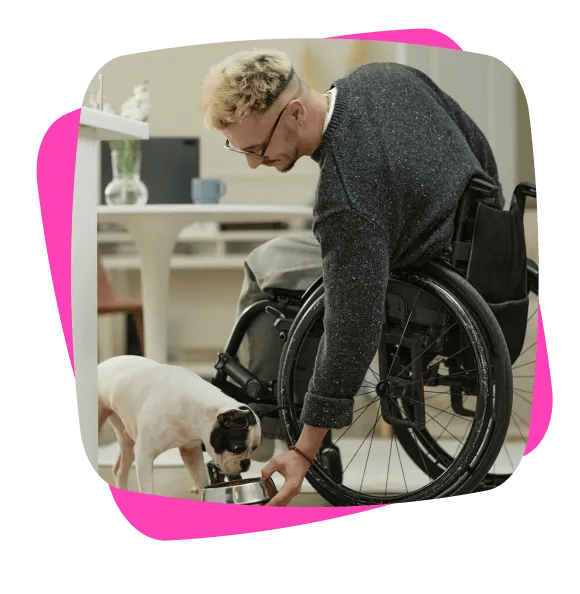 man in a wheelchair