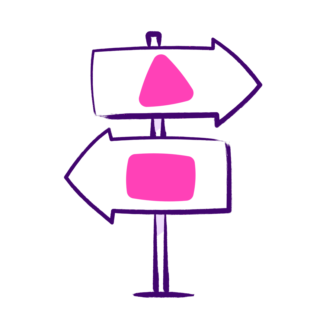 Illustration of arrows point left and right