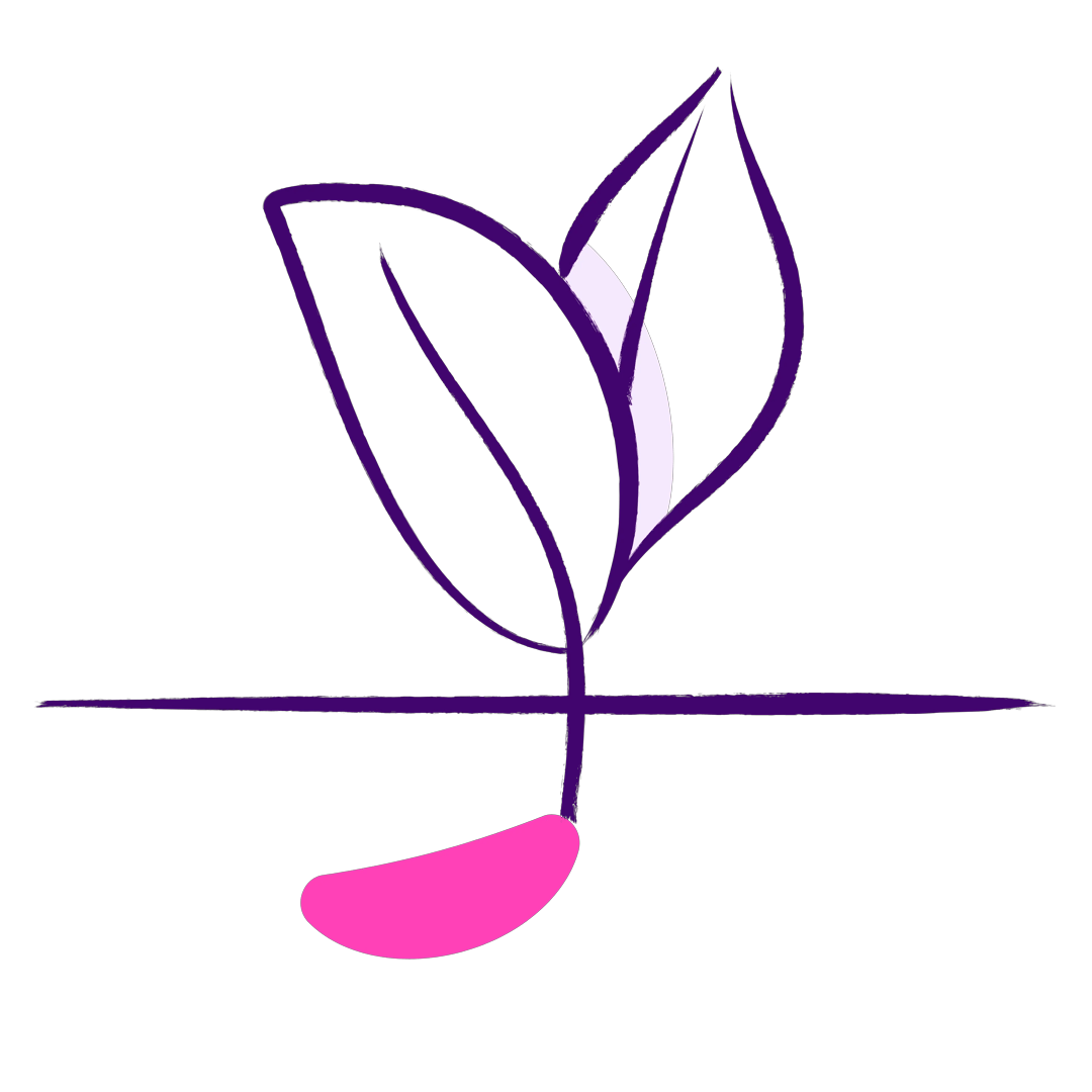 Illustration of a seed growing