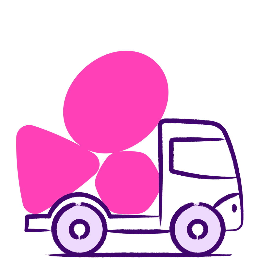 illustration of a truck carrying a pension transfer